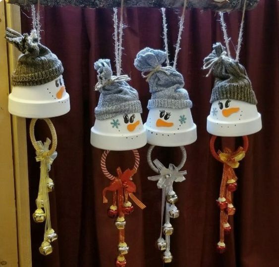 Adorable Hanging Snowman Bells