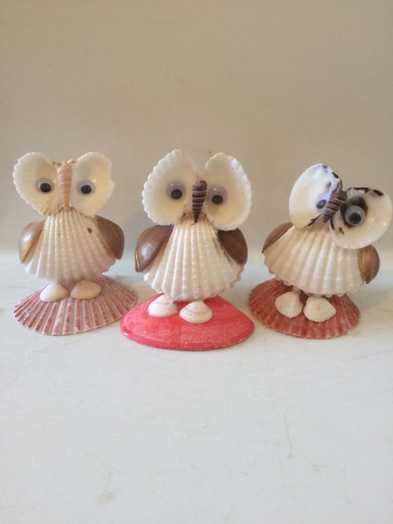 Adorable Seashell Owls