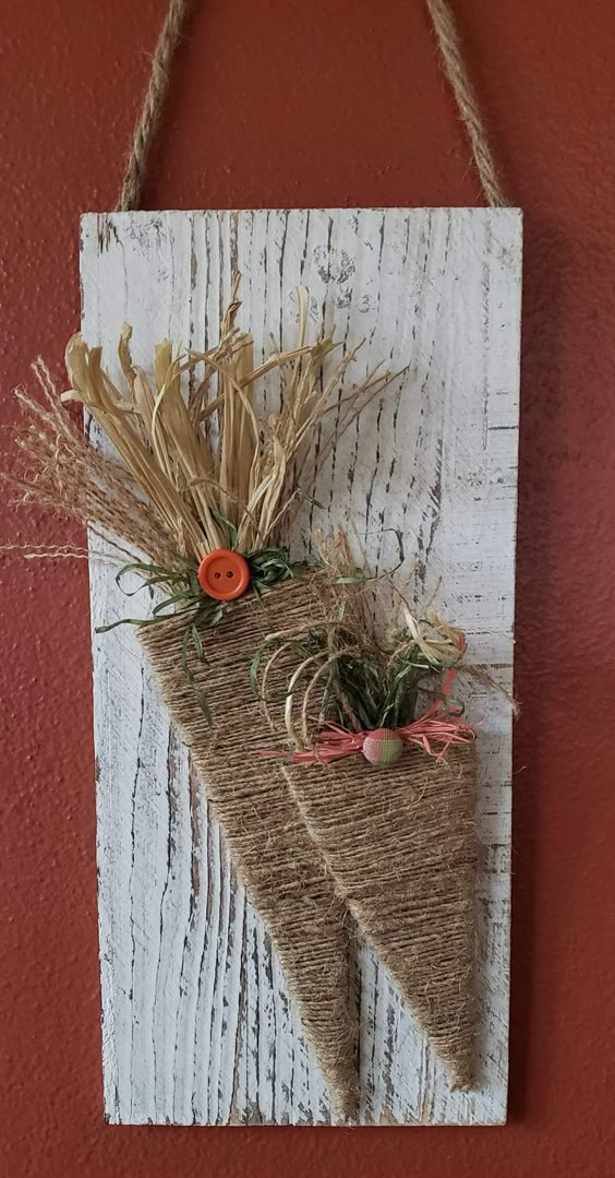 Carrots-Inspired Rustic Wall Art