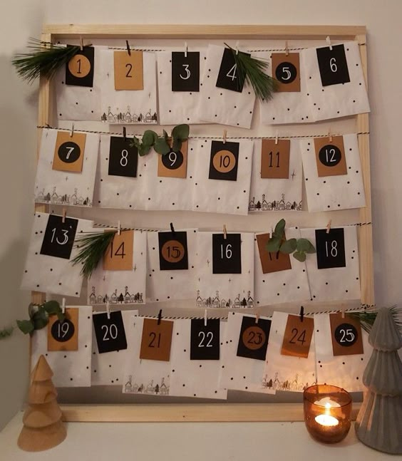 Charming DIY Advent Calendar Display