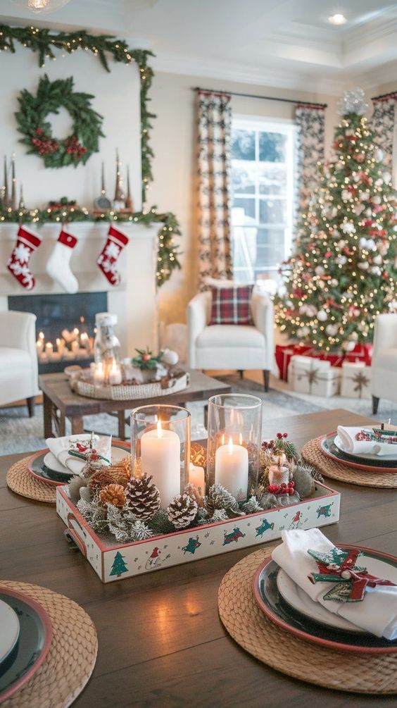 Classic Cozy Christmas Living Room Decor