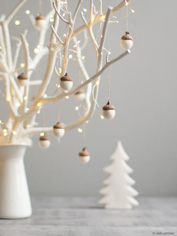 Elegant Acorn Branch Display