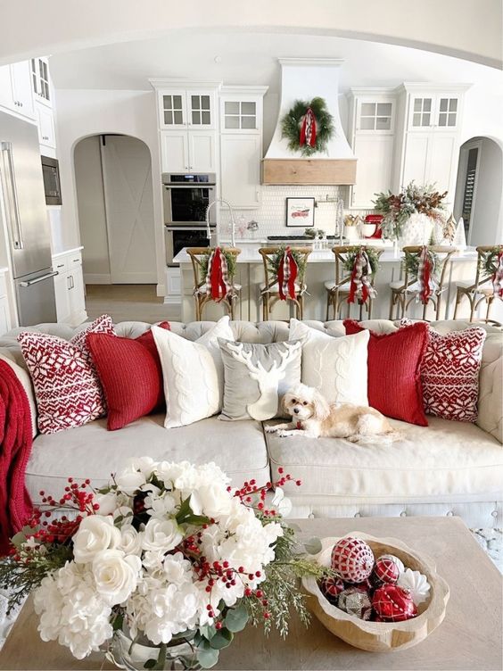 Festive Red and White Christmas Comfort