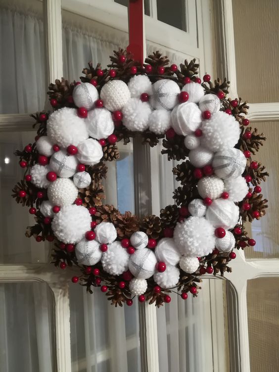 Frosted Berry Pinecone Wreath