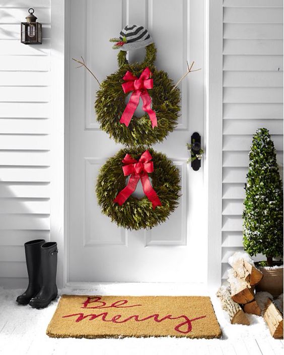 Frosty Snowman Wreath Delight