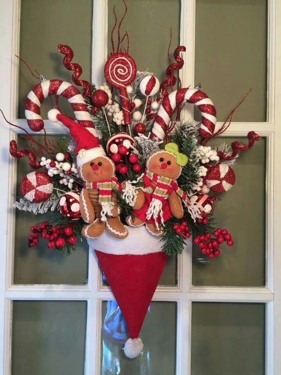 Gingerbread Candy Delight Wreath