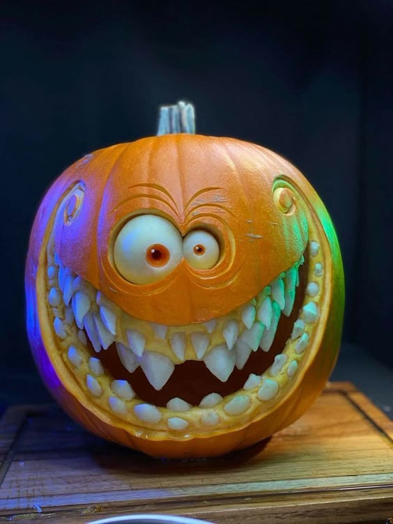 Grinning Monster Pumpkin