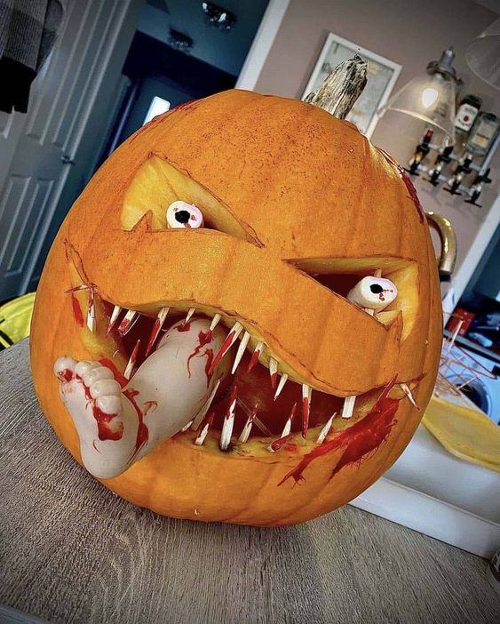 Gruesome Monster Feast Pumpkin