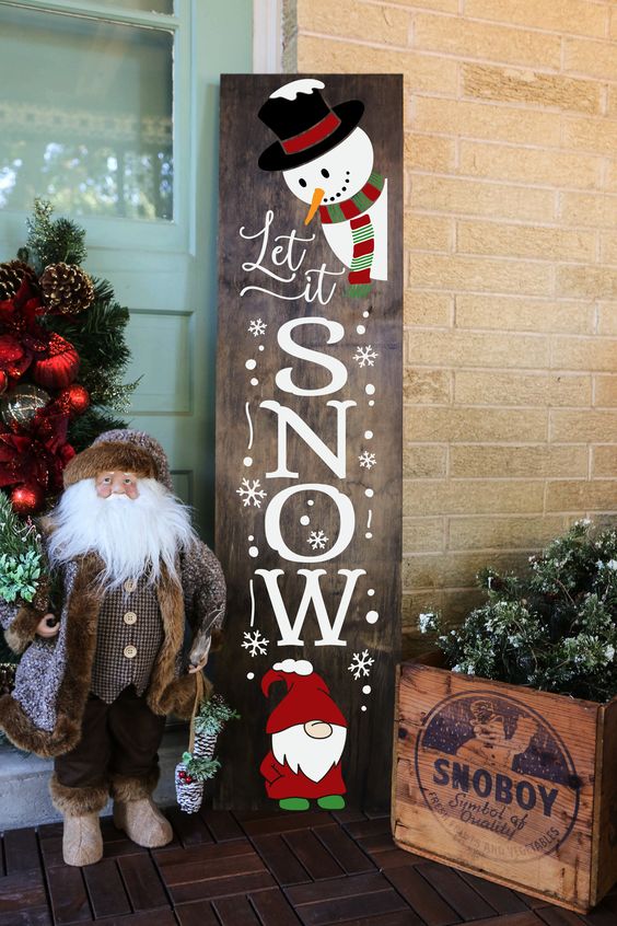 Let It Snow Porch Sign