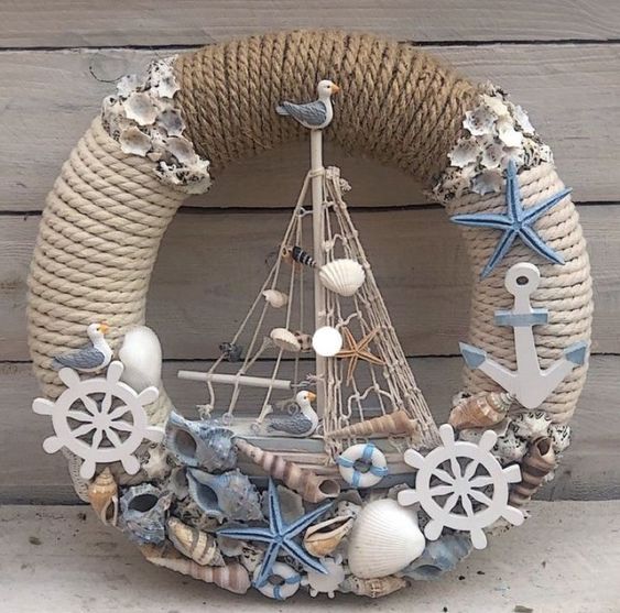 Nautical Seashell Wreath