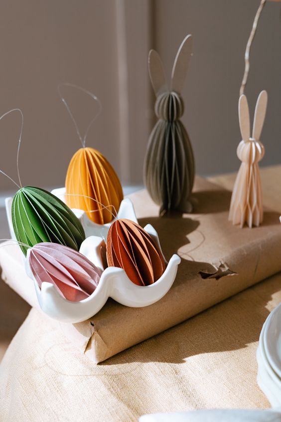 Pastel Paper Egg Decorations