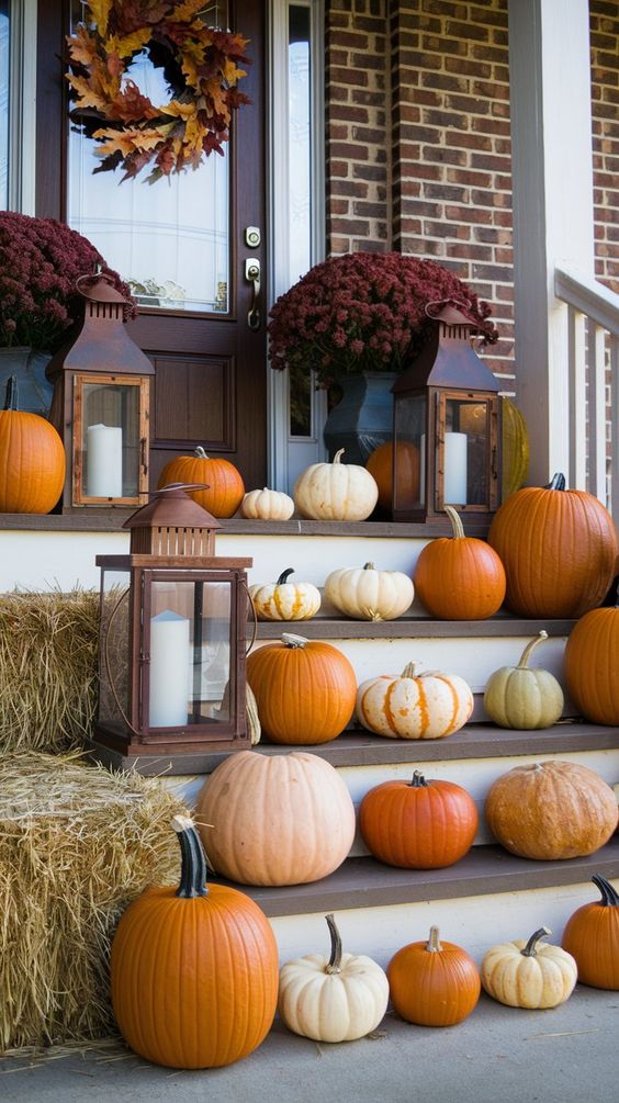 Pumpkin-Filled Harvest Porch