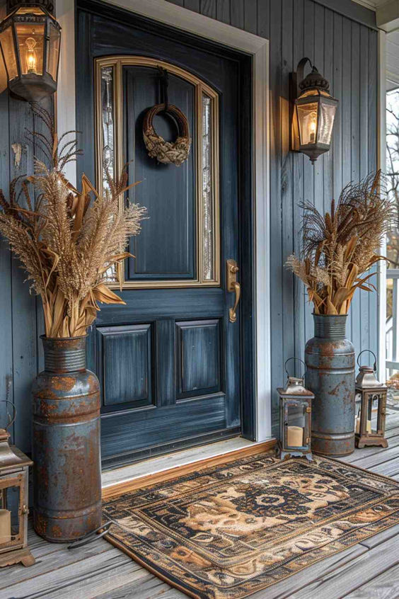 Rustic Elegance Fall Porch Decor