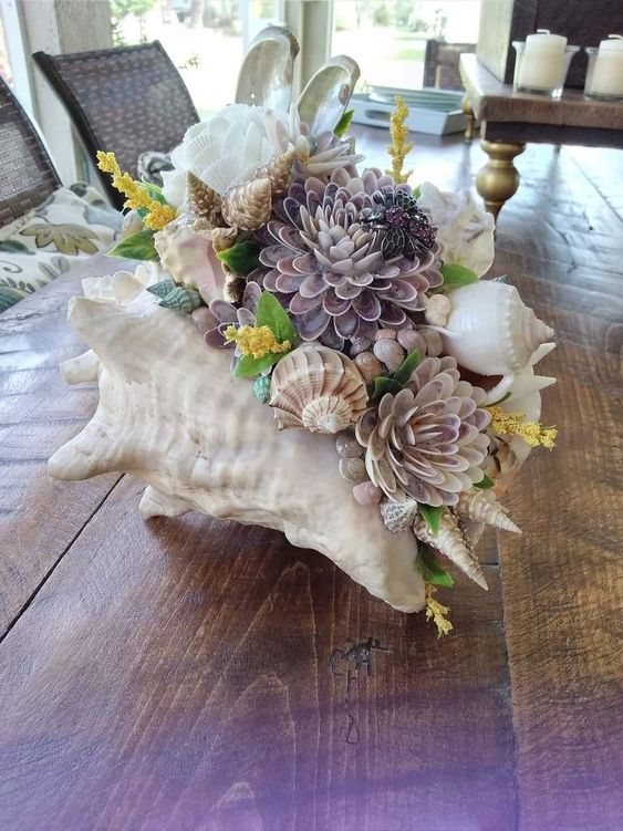 Seashell Succulent Centerpiece