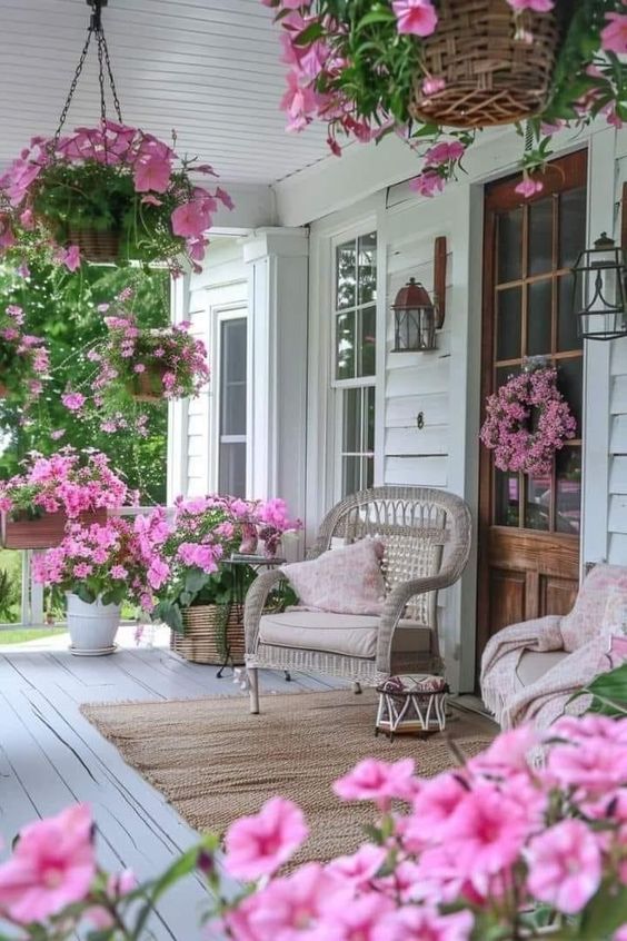 Vibrant Porch Flower Haven