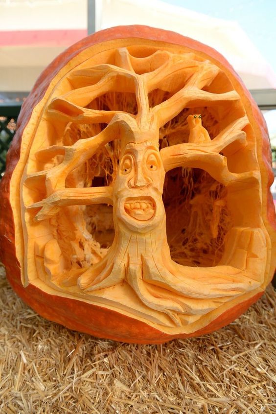 Whimsical Enchanted Tree Pumpkin