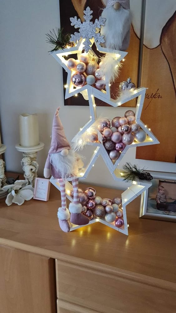 Whimsical Star Ornament Display