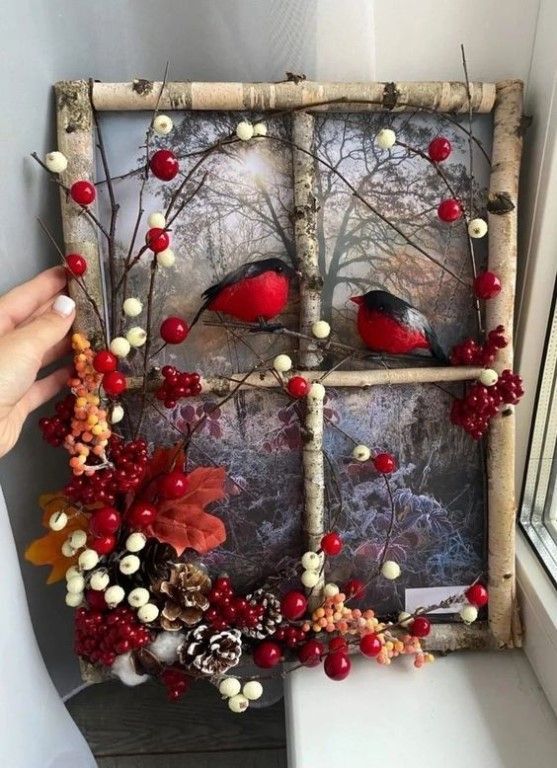 Winter Birds Nature Frame