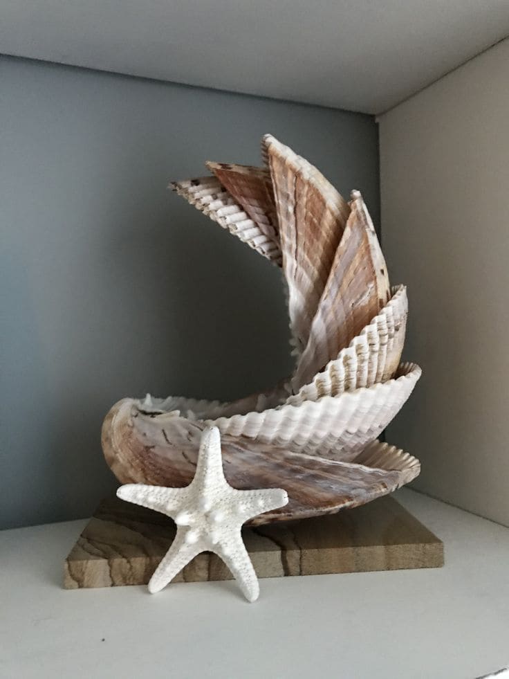 Graceful Spiral Seashell Sculpture