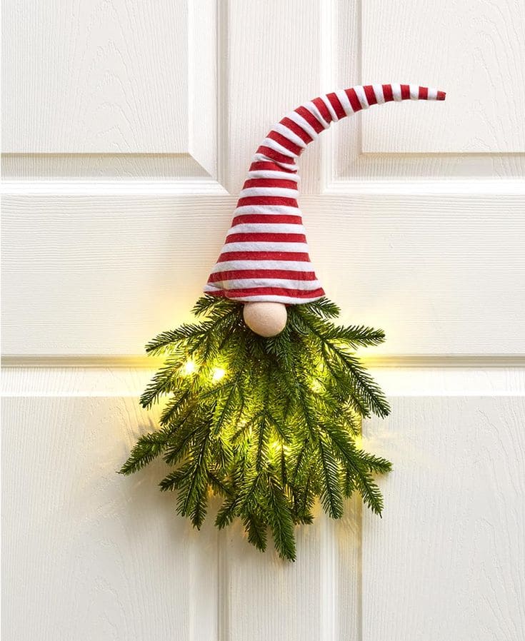 Lighted Gnome Wreath