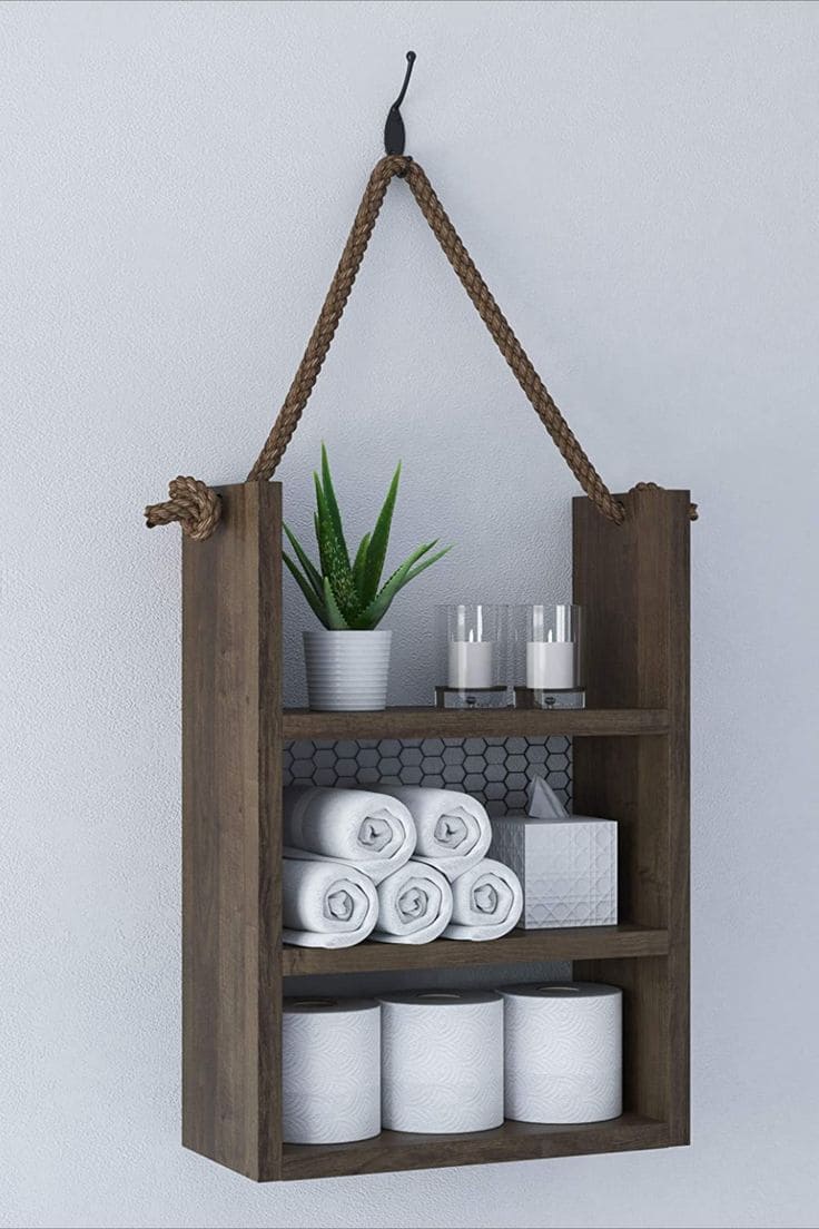 Nautical-Inspired Hanging Shelf