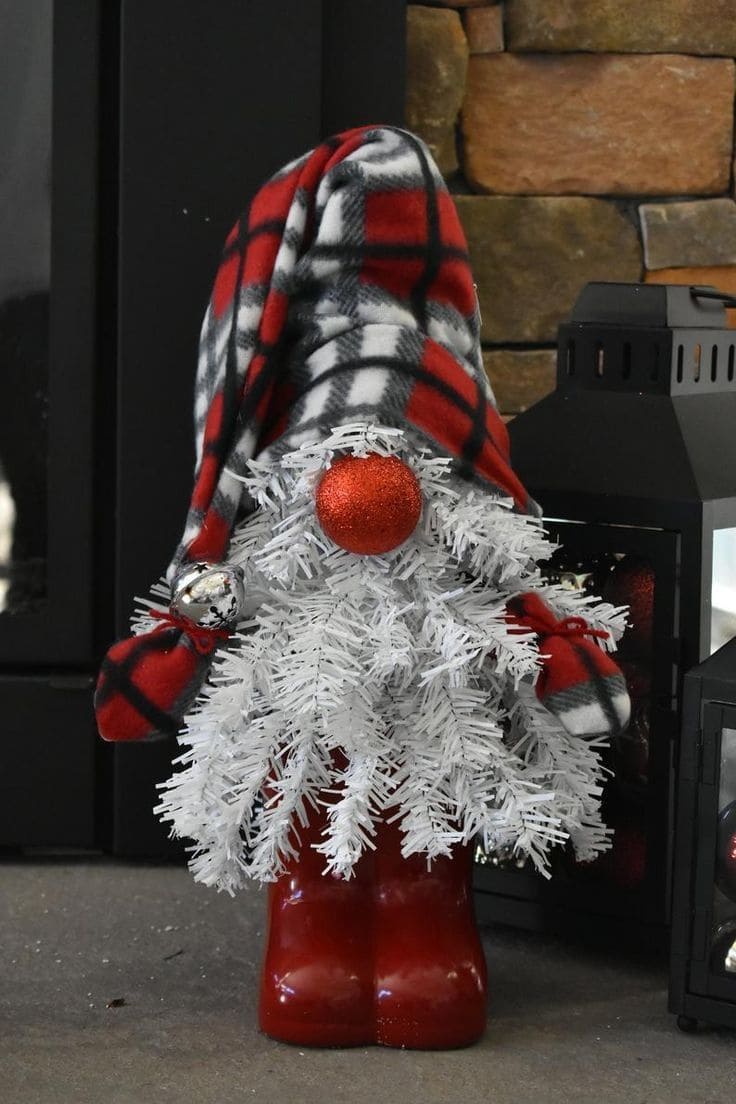 Plaid Gnome with a Festive Flair