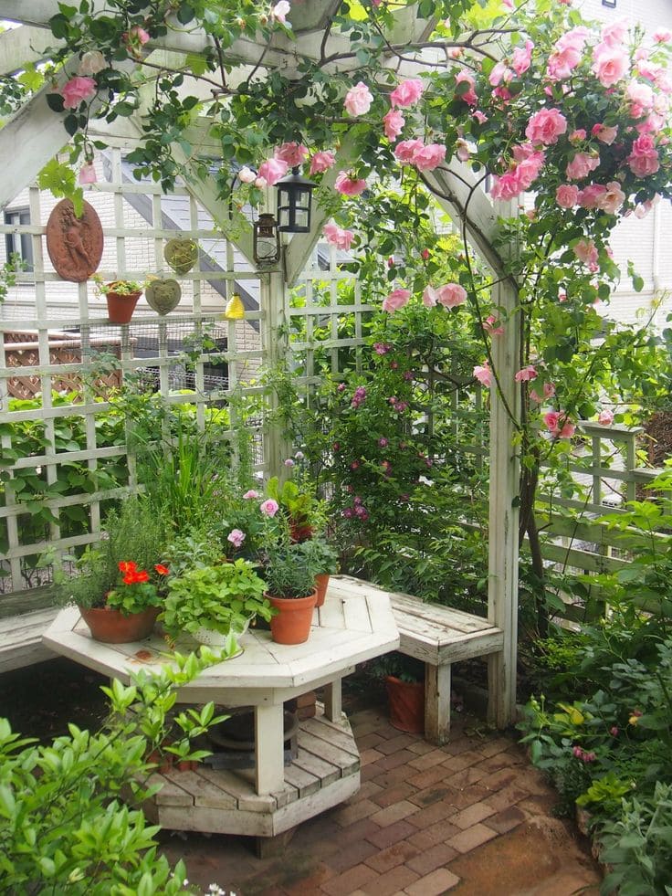 Romantic Floral Garden Nook