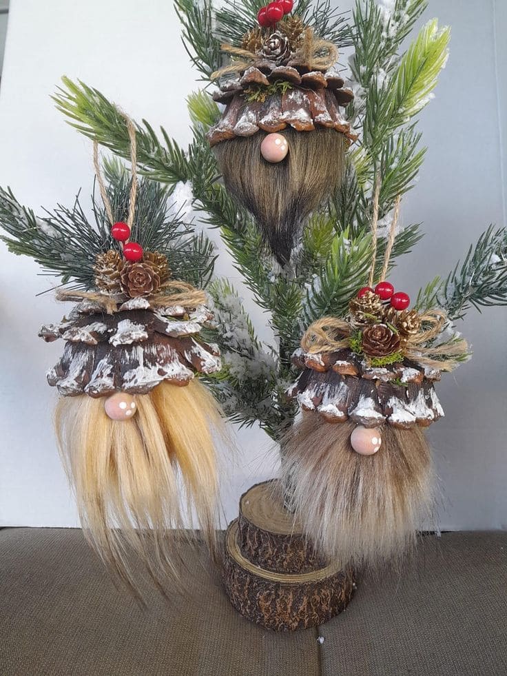 Whimsy Pine Cone Gnomes