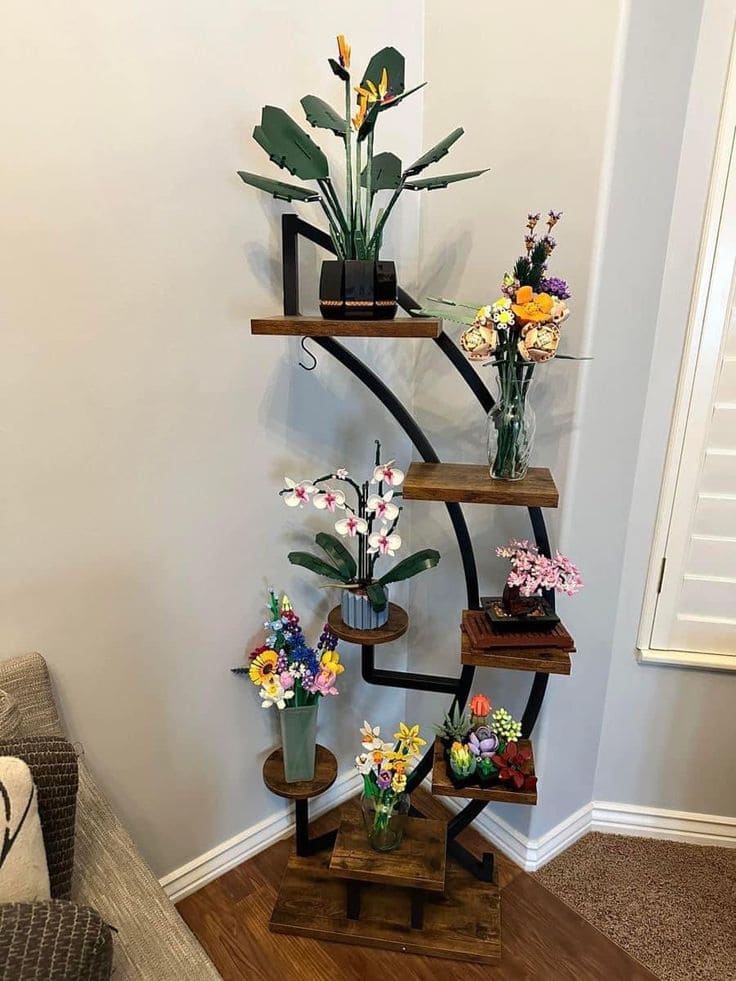 Artistic Tiered Plant Display Stand