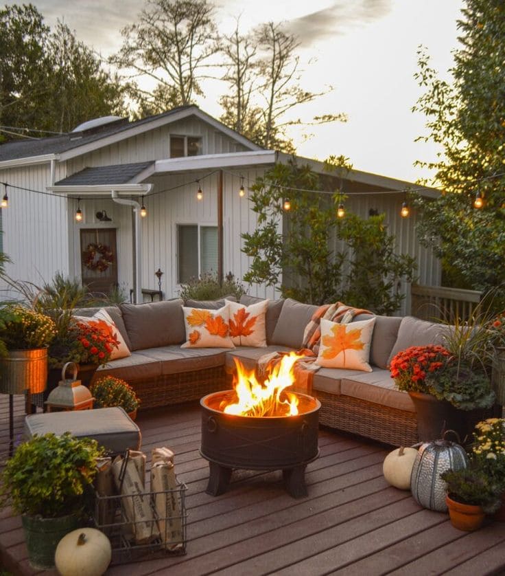 Autumnal Cozy Fire Pit Retreat