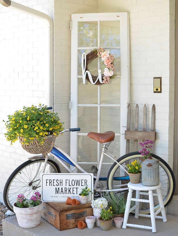 Bicycle Display for Summer Porch