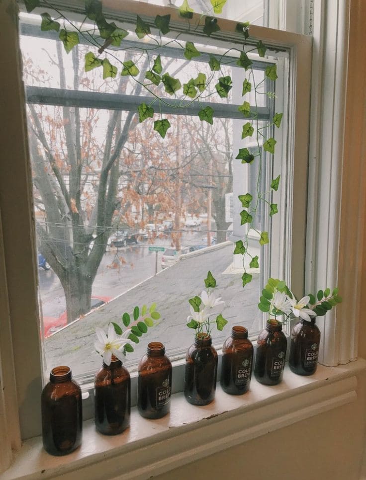 Bottle Garden Window Decor