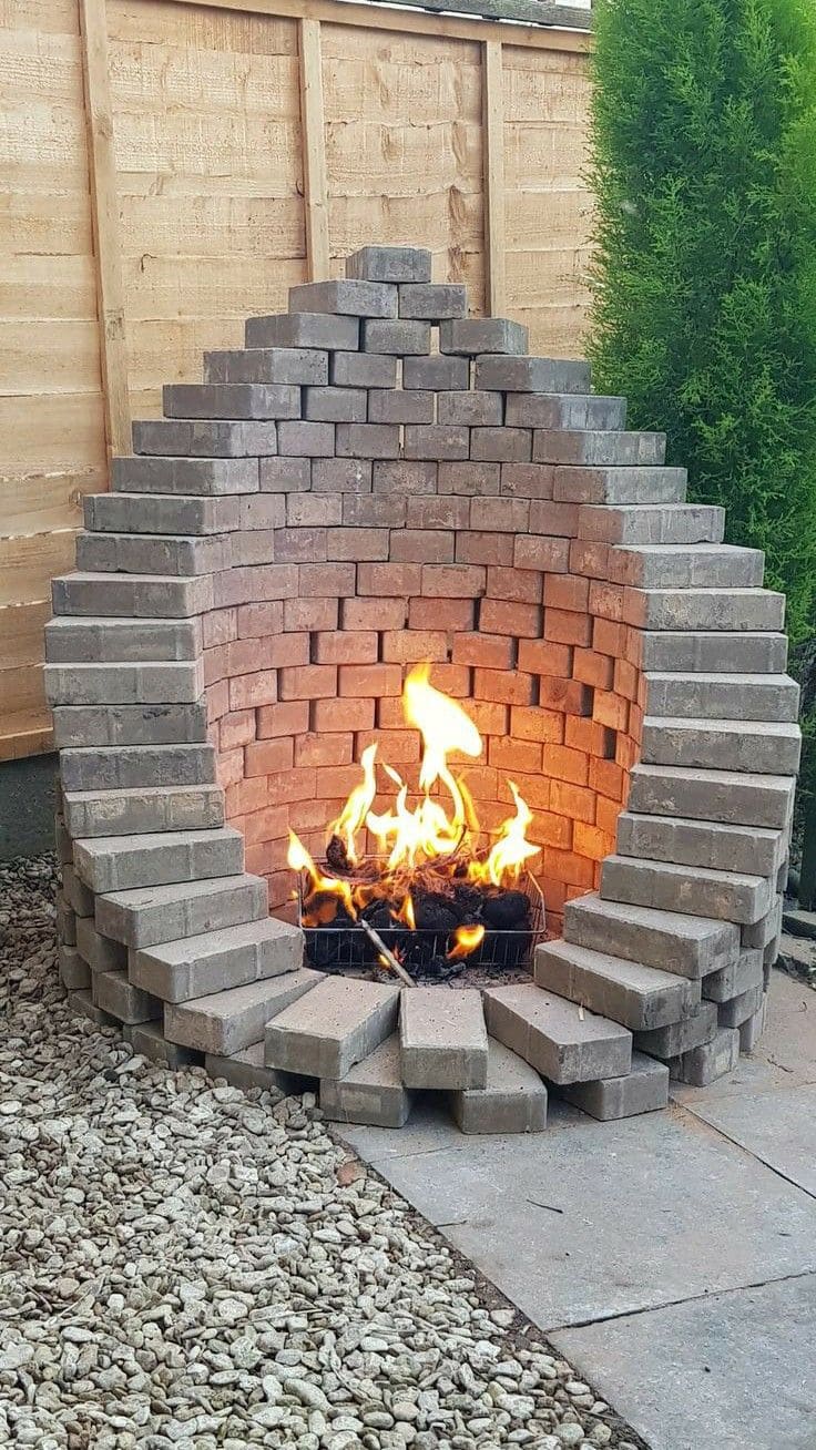 Brick-Built Fire Pit Backyard Gem