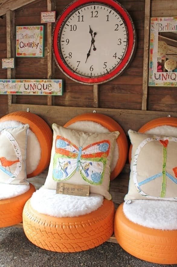 Bright and Quirky Tire Lounge Seats