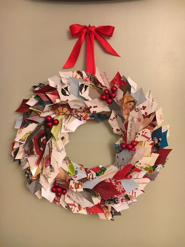 Charming Greeting Card Wreath Design