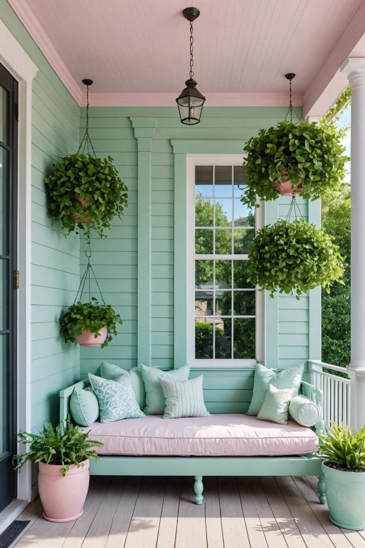 Charming Mint Green Porch Escape