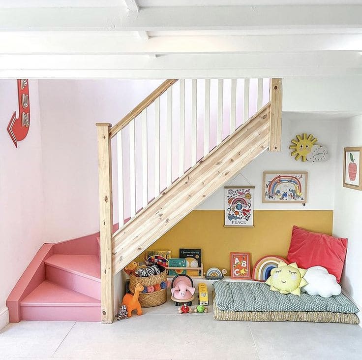 Charming Under-Stair Play Area for Kids