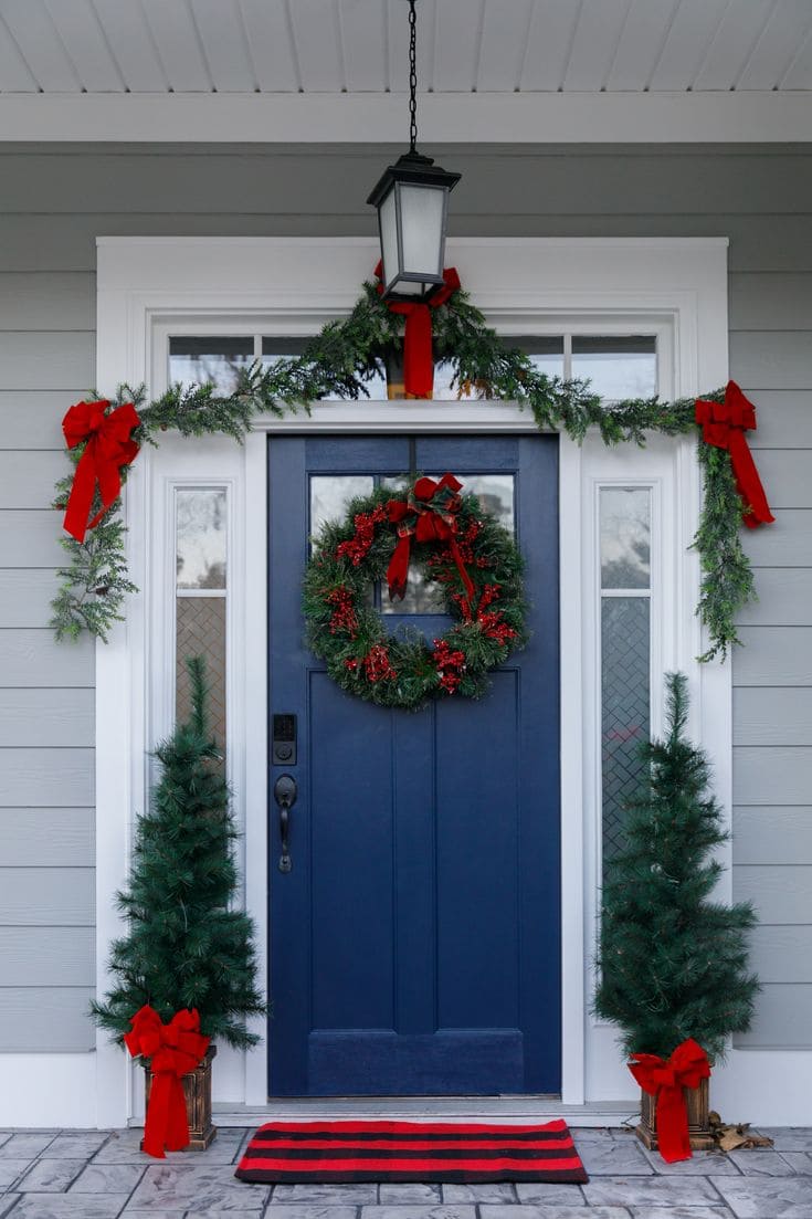 Classic Red and Green Door Elegance