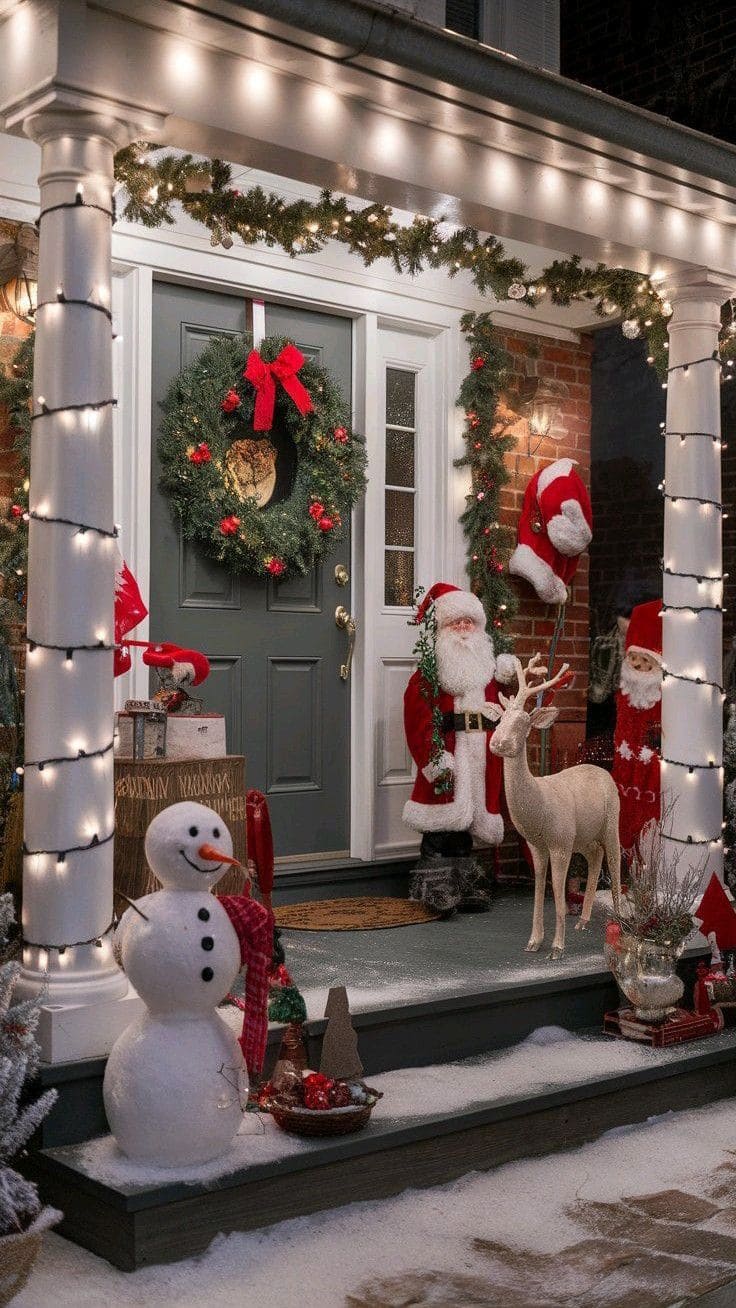 Classic Santa Wonderland Christmas Porch