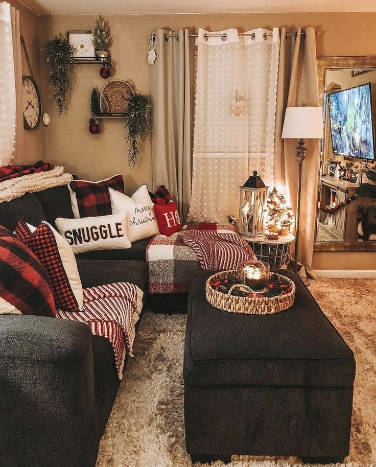 Cozy Christmas Living Nook