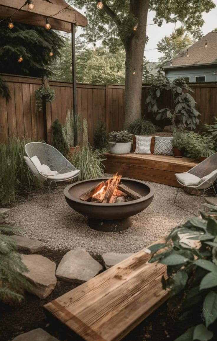 Cozy Outdoor Fire Pit Setting