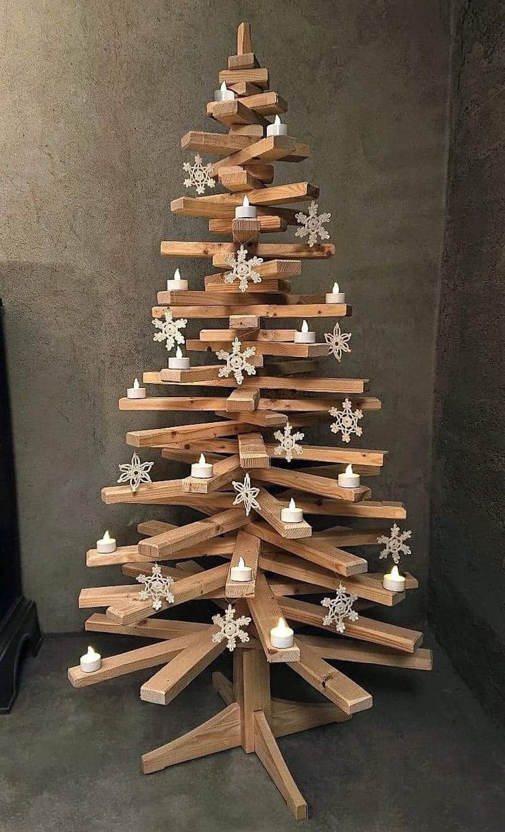 Cozy Wooden Christmas Tree