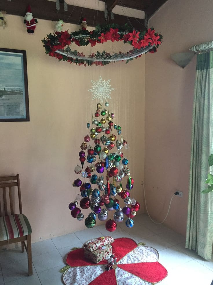 Dazzling Upside-Down Christmas Tree