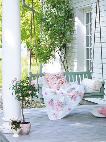 Delightful Floral Swing Porch Retreat