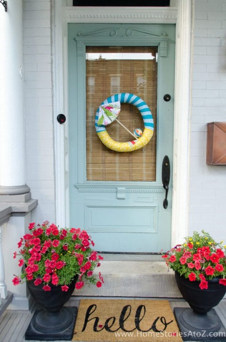 Doorway Wreath For Summer Fun