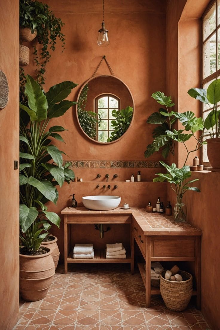 Earthy Oasis With Warm Terracotta Charm