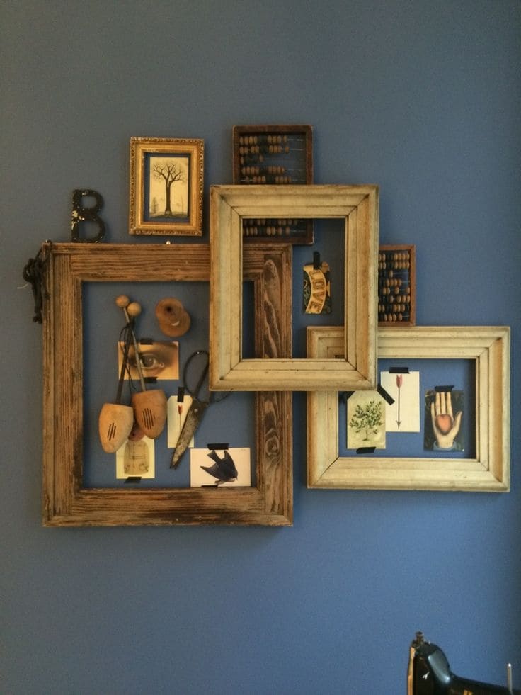 Eclectic Charm of Framed Layers Wall