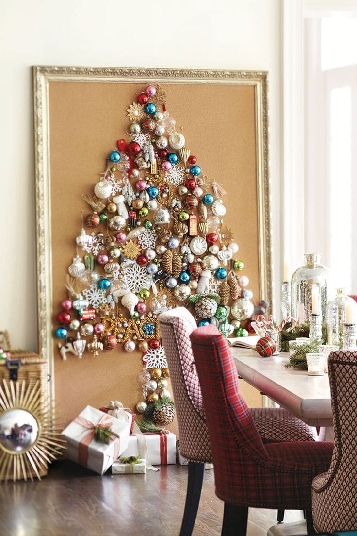 Eclectic Jeweled Christmas Wall Tree