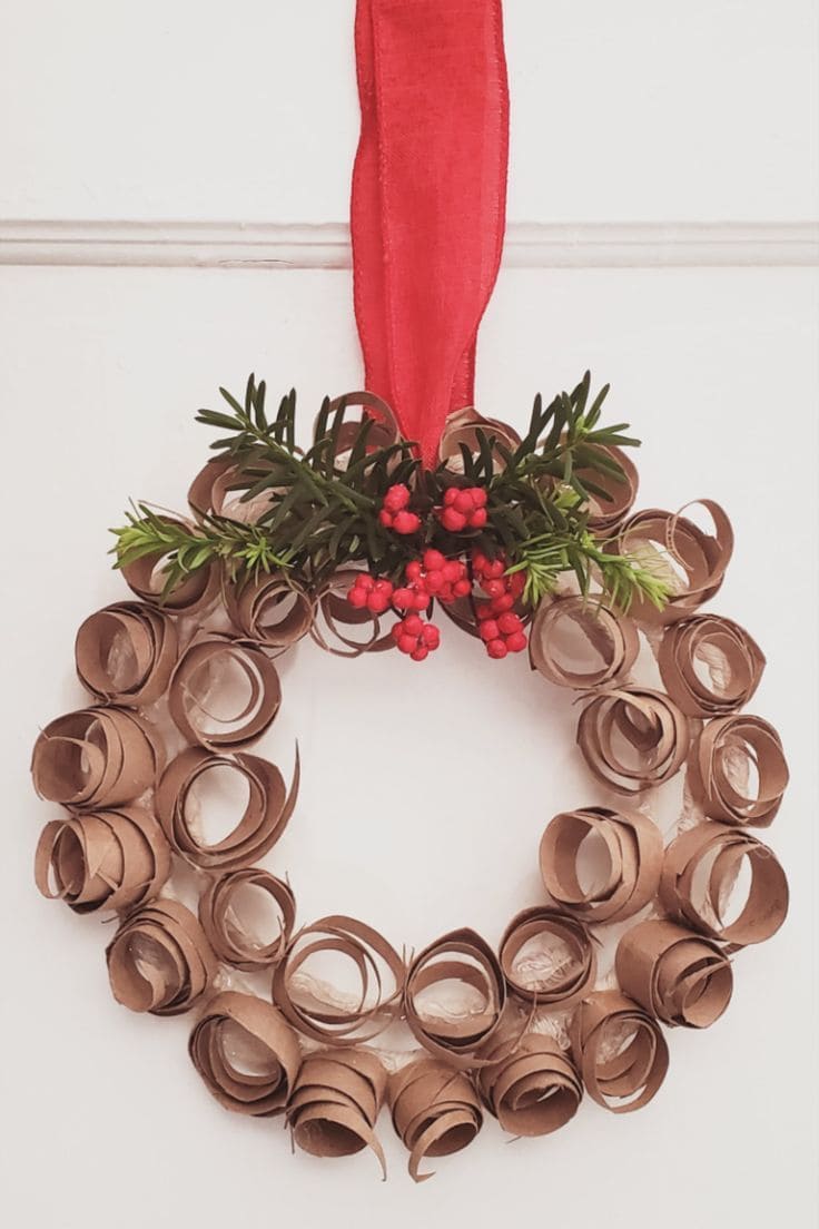 Eco-Chic Cardboard Christmas Wreath