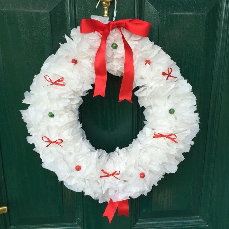 Eco-Friendly Plastic Bag Christmas Wreath